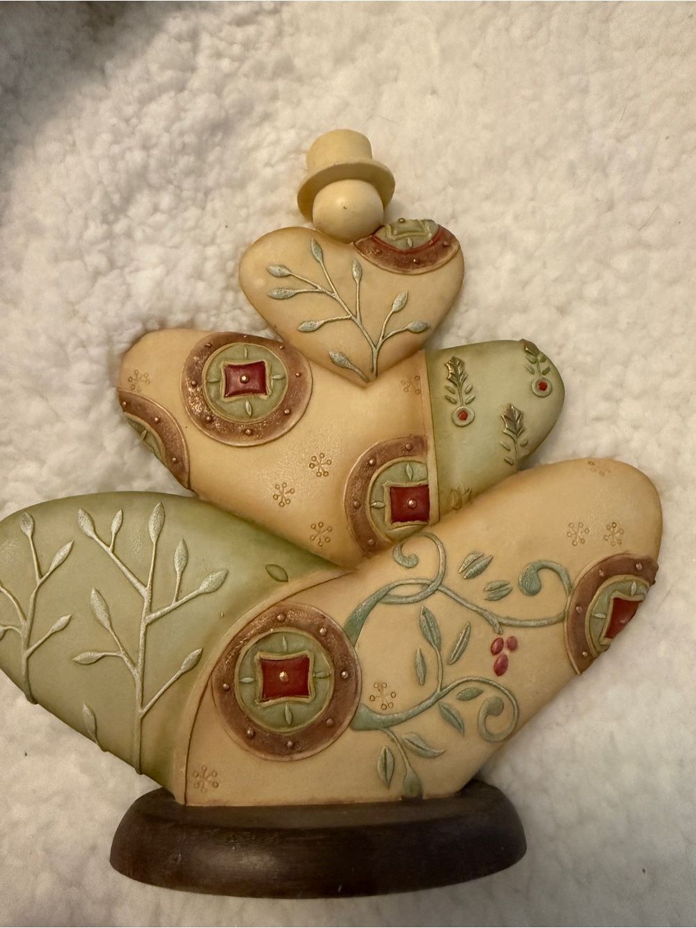 Enesco Heart Tree Holiday Figurine - Cream & Sage